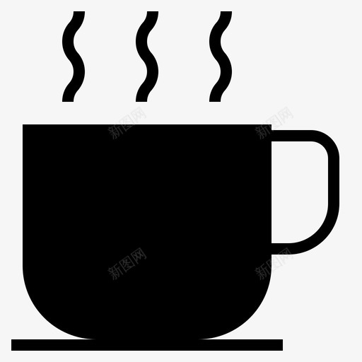 热咖啡饮料马克杯svg_新图网 https://ixintu.com 咖啡 饮料 马克 杯茶 办公 工具 固体