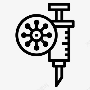 疫苗冠状病毒冠状病毒19图标