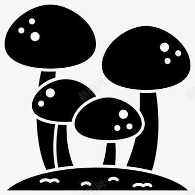 蘑菇新鲜真菌图标