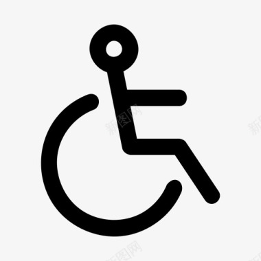 轮椅无障碍残疾患者图标