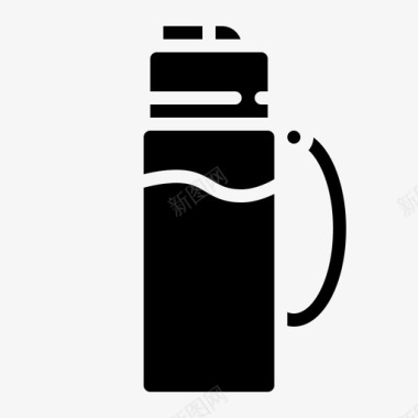 玻璃热水瓶旅行图标