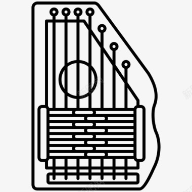 自动竖琴和弦和声图标