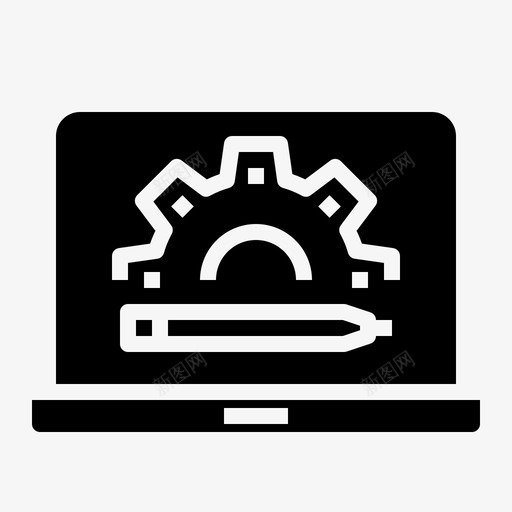 笔记本电脑电脑配置svg_新图网 https://ixintu.com 电脑 笔记本 配置 设置 教程 工程 固体