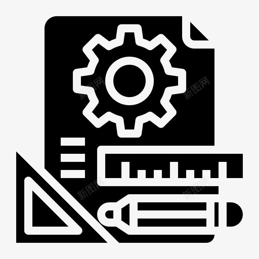 蓝图建筑齿轮svg_新图网 https://ixintu.com 建筑 蓝图 齿轮 计划 工程 实体