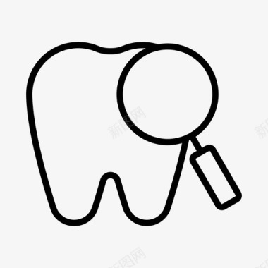 牙齿护理检查牙科图标