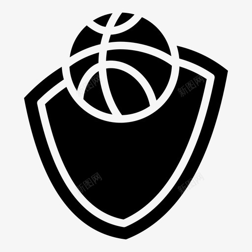 篮球徽章联盟盾牌svg_新图网 https://ixintu.com 篮球 徽章 联盟 盾牌 球队 标志