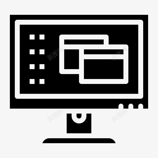 显示器计算机数字svg_新图网 https://ixintu.com 显示器 计算机 数字 电子技术 办公设备