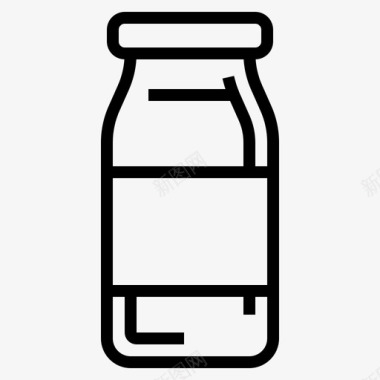 牛奶瓶子罐头图标