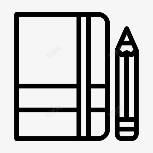素描本笔记本铅笔svg_新图网 https://ixintu.com 素描 笔记本 铅笔 平面设计