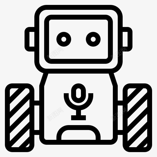 机器人人工智能小工具svg_新图网 https://ixintu.com 机器人 人工智能 机器 人小 工具