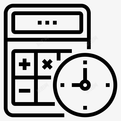 时间计算器时钟svg_新图网 https://ixintu.com 时间 计算器 时钟 句号 手表 大纲