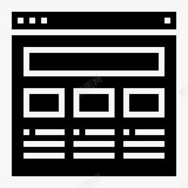 浏览器界面网站和用户界面坚实图标
