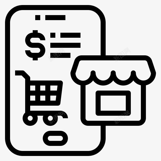 手机购物网上购物支付svg_新图网 https://ixintu.com 手机 购物 支付 网上购物 购物车 概述