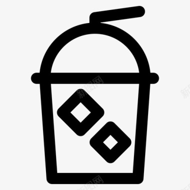 采购产品外卖冰咖啡外卖冰咖啡饮料图标