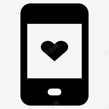 爱情电话手机浪漫图标