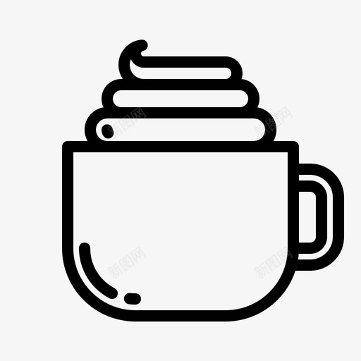 拿铁咖啡杯子svg_新图网 https://ixintu.com 拿铁 咖啡 咖啡杯 杯子 泡沫 商店 咖啡店