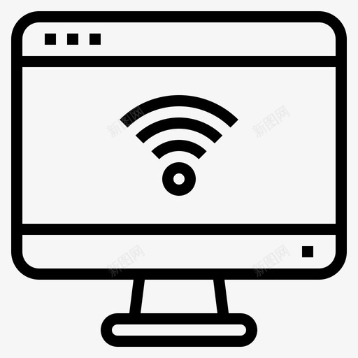 wifi电脑显示器svg_新图网 https://ixintu.com 电脑 显示器 技术网站 网站 界面 概述