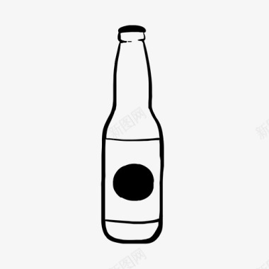 拉制啤酒瓶酒吧啤酒厂图标
