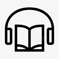 听力学习有声读物电子书耳机高清图片