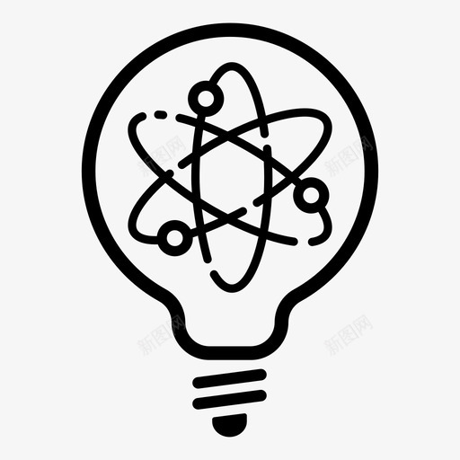 技术观念原子创新svg_新图网 https://ixintu.com 技术 观念 原子 创新 灯泡 科学 智力