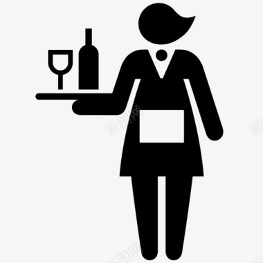 服务员酒吧饮料图标