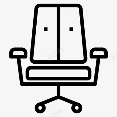 办公椅舒适座椅图标