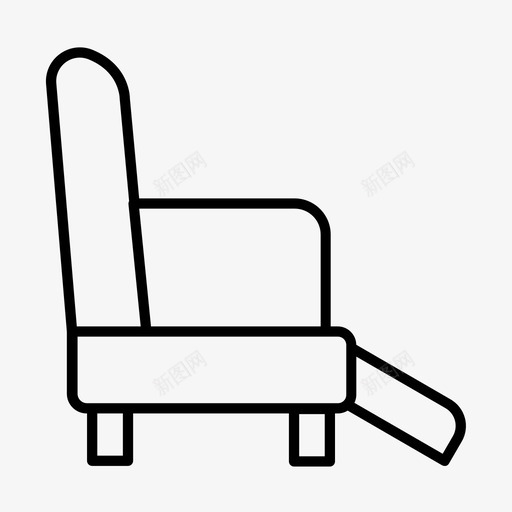 躺椅椅子家具svg_新图网 https://ixintu.com 躺椅 椅子 家具 家用 室内