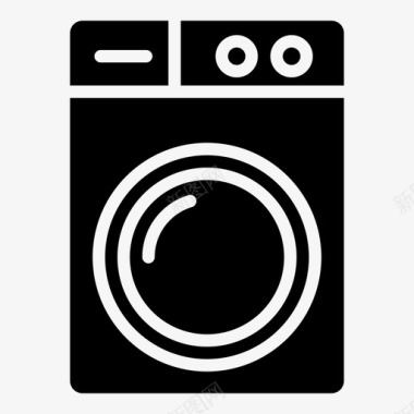 洗衣机自动化清洁图标