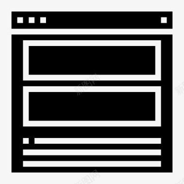 浏览器界面网站和用户界面坚实图标