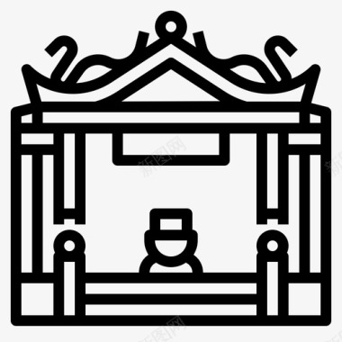 神龛建筑中国图标