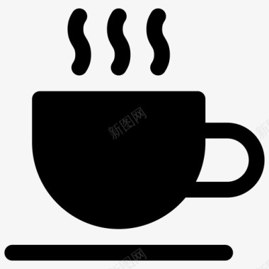 热咖啡饮料咖啡因图标