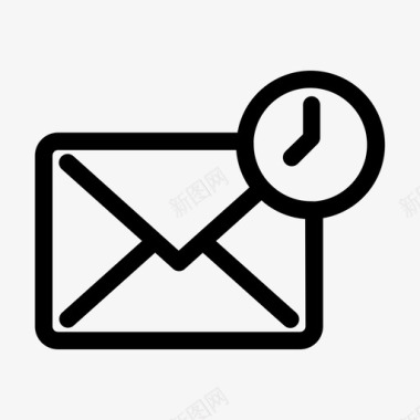 时钟电子邮件信件图标