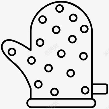 手套烤箱锅架图标