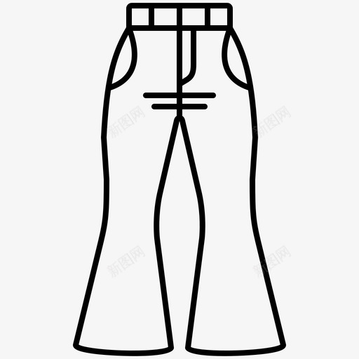 服装喇叭裤迪斯科svg_新图网 https://ixintu.com 服装 喇叭裤 迪斯科 牛仔裤 复古 服装系 系列