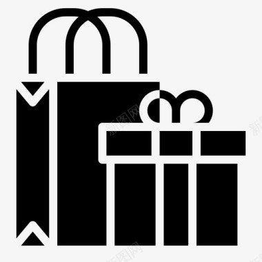 购物商务礼品图标