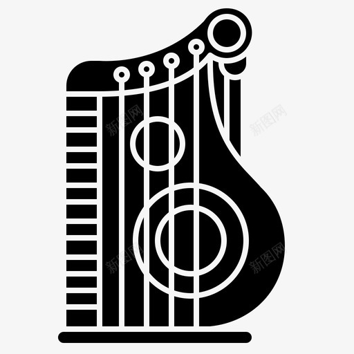 古筝乐器音乐svg_新图网 https://ixintu.com 乐器 古筝 音乐 弦乐 传统 字形