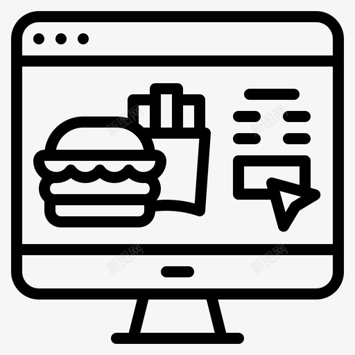 电脑箭头食物svg_新图网 https://ixintu.com 食物 电脑 箭头 订单 递送