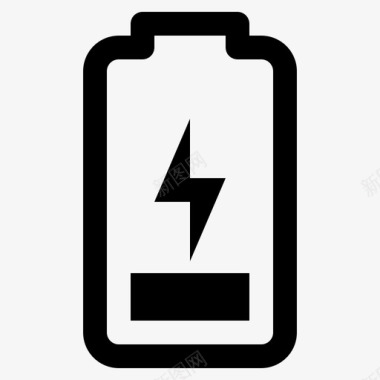 电池电量低电源支架图标