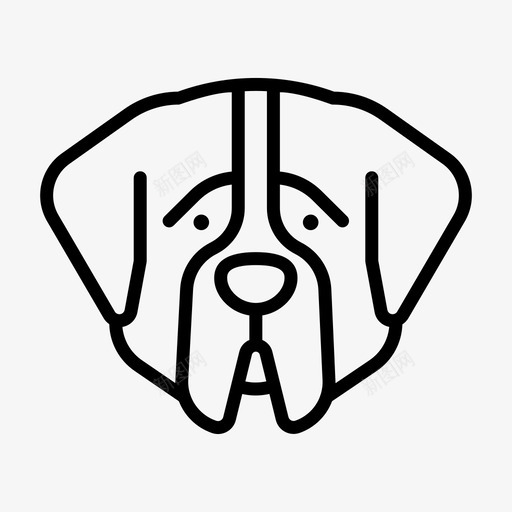 圣伯纳德品种狗svg_新图网 https://ixintu.com 伯纳德 品种 宠物