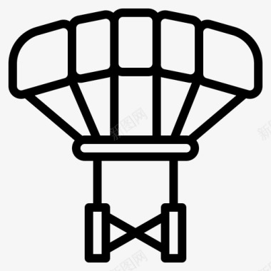降落伞活动竞赛图标