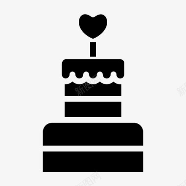 蛋糕生日蛋糕爱情图标