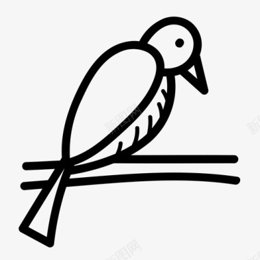 鸟动物涂鸦图标