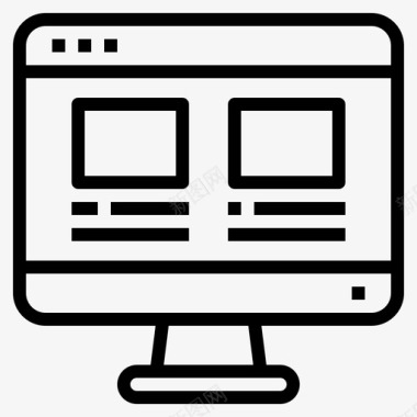 网页电脑显示器图标