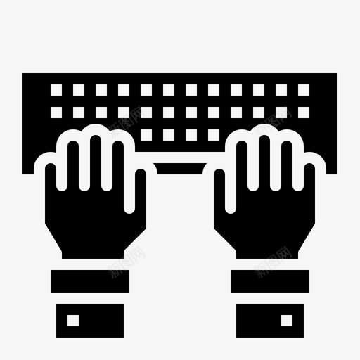 打字机电脑手svg_新图网 https://ixintu.com 打字机 电脑 键盘 打字 文案