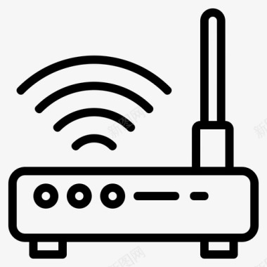 wifi路由器宽带调制解调器连接图标