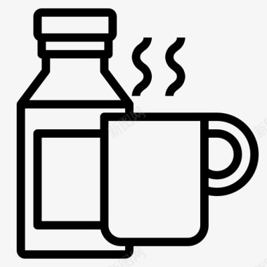 牛奶咖啡杯饮料图标