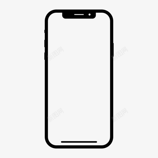 iphonex通讯移动svg_新图网 https://ixintu.com 通讯 移动 智能 电话 系列