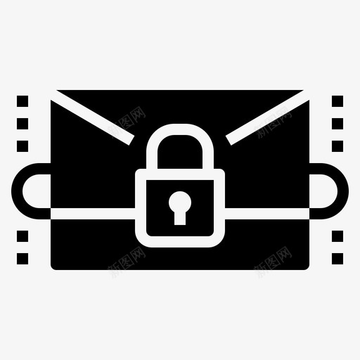 电子邮件信封信息svg_新图网 https://ixintu.com 电子邮件 信封 信息 挂锁 商务 概念