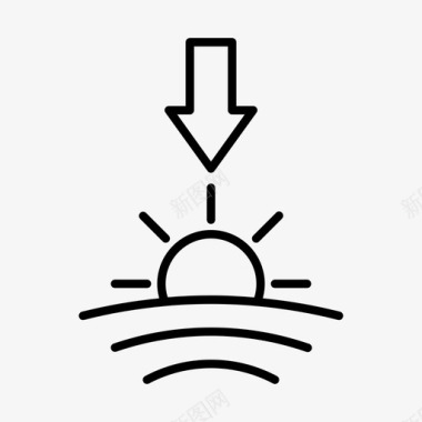 日落季节天气图标
