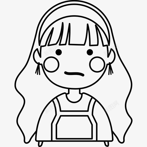 迷茫的女孩沉思思考svg_新图网 https://ixintu.com 女孩 沉思 迷茫 思考 长长的 卷发 表情